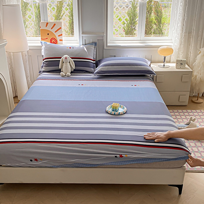 91家纺网 家纺一手货源 找家纺 禧安居 2025新款高支高密活性印染全棉印花床笠全棉床笠单床笠 沐光