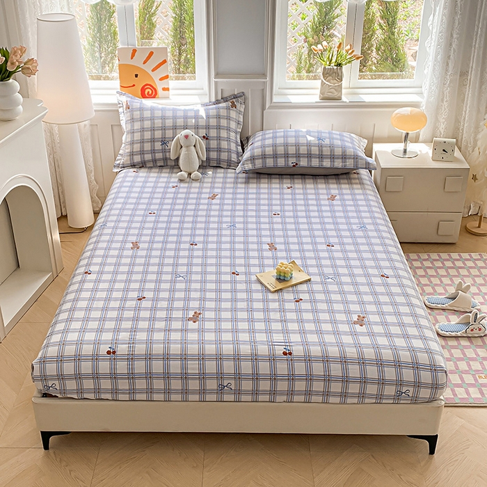 91家纺网 家纺一手货源 找家纺 禧安居 2025新款高支高密活性印染全棉印花床笠全棉床笠单床笠 卡诺奇