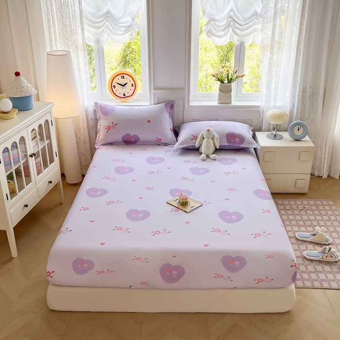 91家纺网 家纺一手货源 找家纺 禧安居 2025新款高支高密活性印染全棉印花床笠全棉床笠单床笠 美杜莎