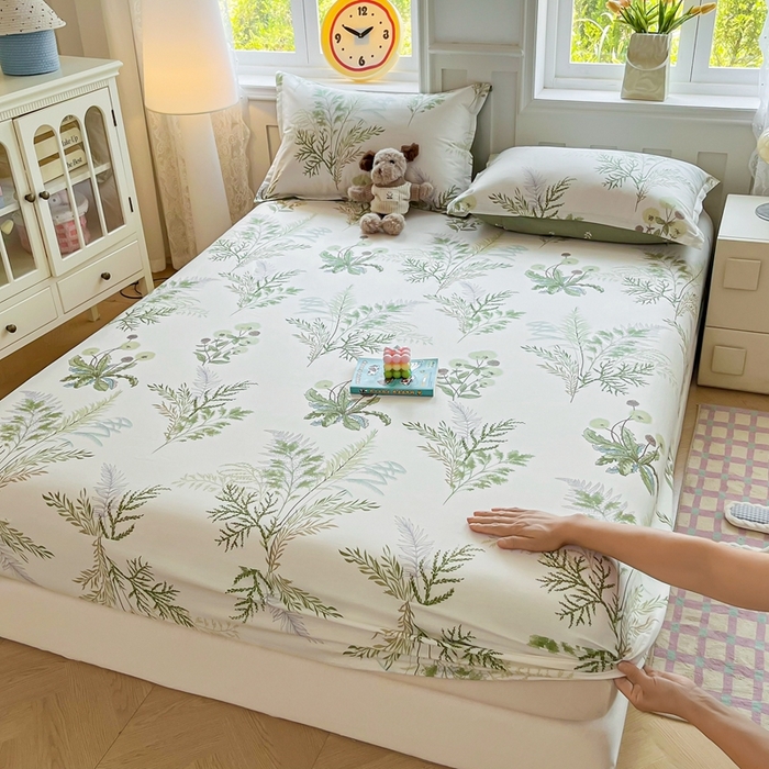 91家纺网 家纺一手货源 找家纺 （总）禧安居 2025新款高支高密活性印染全棉床笠印花床笠单床笠（支持定制尺寸）