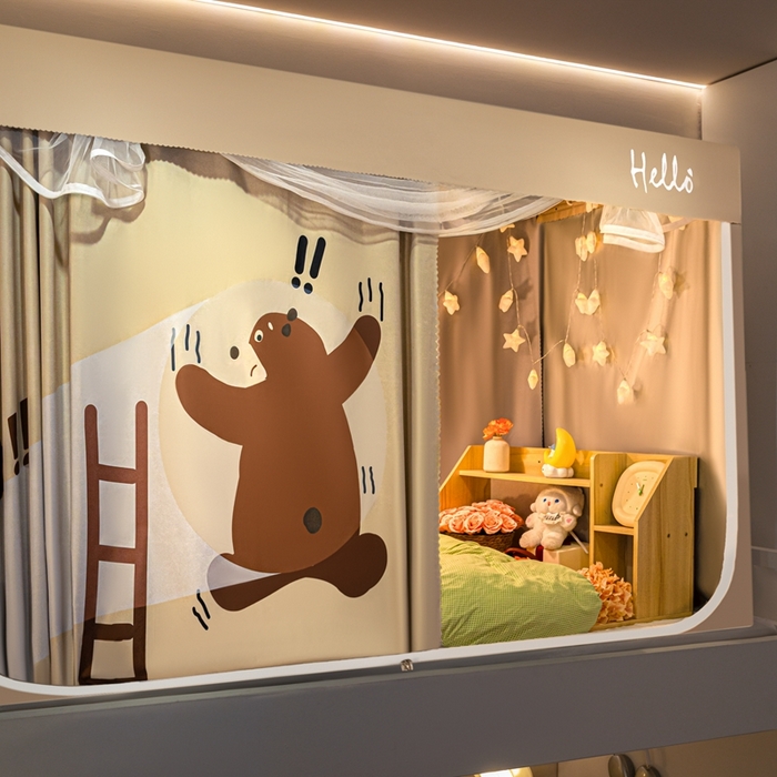 91家纺网 家纺一手货源 找家纺 飞轮海蚊帐 2025新款强遮光防蚊学生蚊帐-XZ-99（靠墙帘选配）不许动