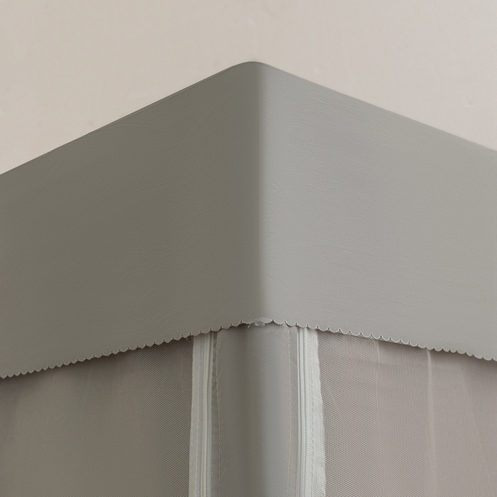 91家纺网 家纺一手货源 找家纺 飞轮海蚊帐 2025新款强遮光防蚊学生蚊帐-XZ-99（靠墙帘选配）银灰