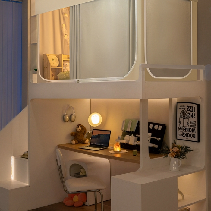 91家纺网 家纺一手货源 找家纺 飞轮海蚊帐 2025新款强遮光防蚊学生蚊帐-XZ-99（靠墙帘选配）奶油黄