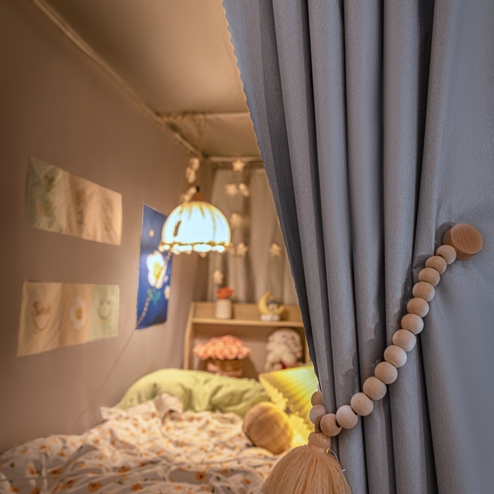 91家纺网 家纺一手货源 找家纺 飞轮海蚊帐 2025新款强遮光防蚊学生蚊帐-XZ-99（靠墙帘选配）银灰