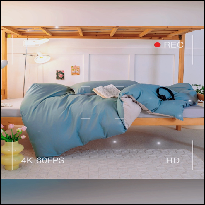 91家纺网 家纺一手货源 找家纺 芷凡家纺 2024新款水洗磨毛纯色双拼学生三件套四件套 月光+雾蓝