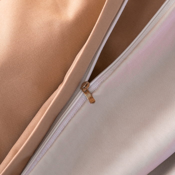 91家纺网 家纺一手货源 找家纺 芷凡家纺 2024新款水洗磨毛纯色双拼学生三件套四件套 红咖+玫瑰金