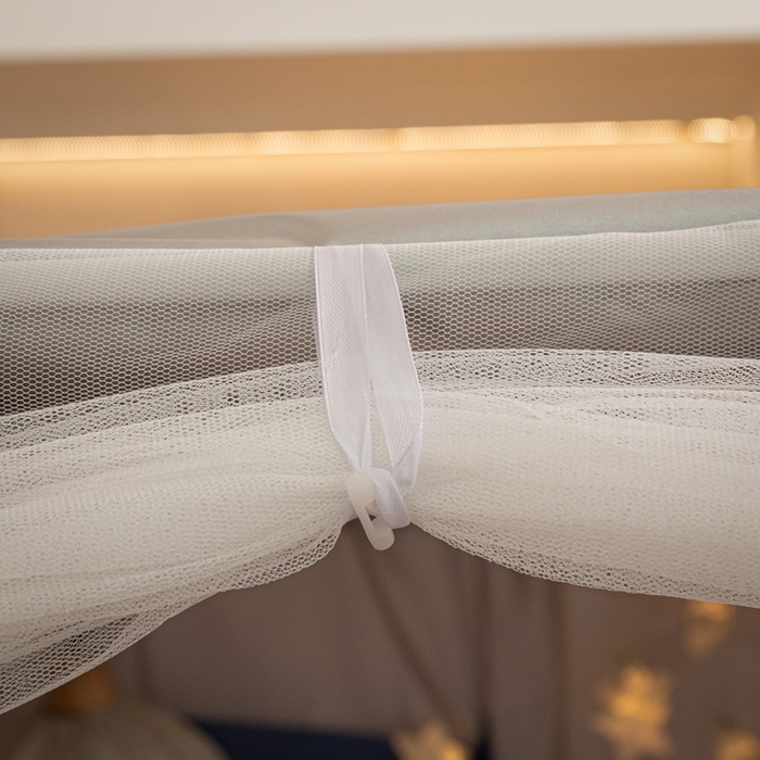 91家纺网 家纺一手货源 找家纺 飞轮海蚊帐 2025新款强遮光防蚊学生蚊帐-XZ-99（靠墙帘选配）奶油黄