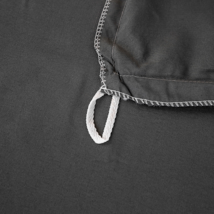 91家纺网 家纺一手货源 找家纺 芷凡家纺 2024新款水洗磨毛纯色双拼学生三件套四件套 灰白+中灰