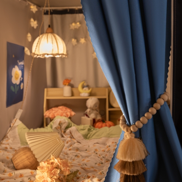 91家纺网 家纺一手货源 找家纺 飞轮海蚊帐 2025新款强遮光防蚊学生蚊帐-XZ-99（靠墙帘选配）在一起