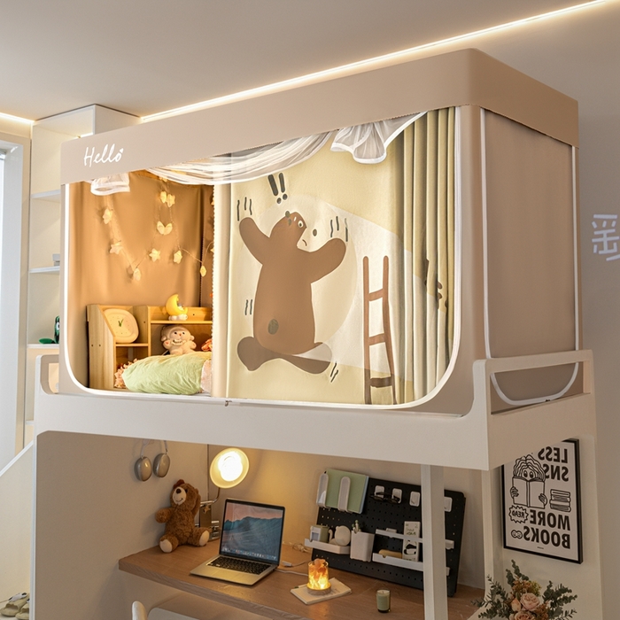 91家纺网 家纺一手货源 找家纺 飞轮海蚊帐 2025新款强遮光防蚊学生蚊帐-XZ-99（靠墙帘选配）不许动