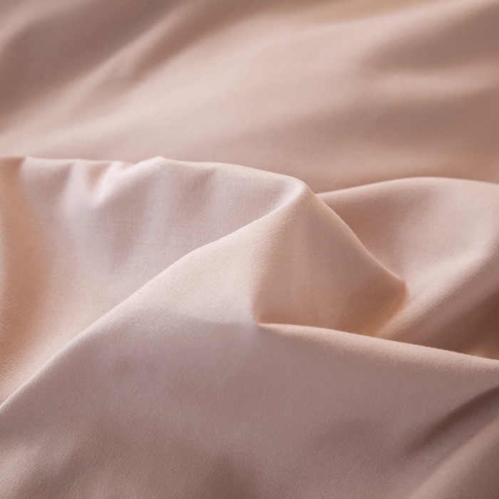 91家纺网 家纺一手货源 找家纺 芷凡家纺 2024新款水洗磨毛纯色双拼学生三件套四件套 玫瑰金+杏色