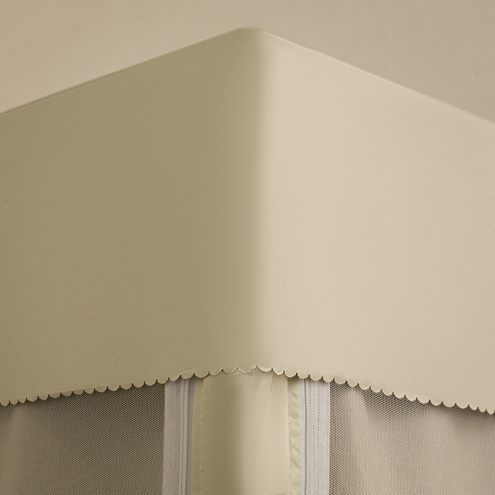 91家纺网 家纺一手货源 找家纺 飞轮海蚊帐 2025新款强遮光防蚊学生蚊帐-XZ-99（靠墙帘选配）奶油黄