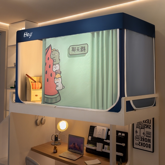 91家纺网 家纺一手货源 找家纺 飞轮海蚊帐 2025新款强遮光防蚊学生蚊帐-XZ-99（靠墙帘选配）聊天群