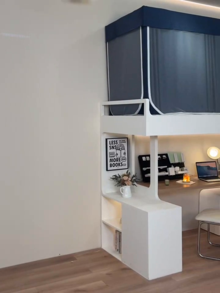 91家纺网 家纺一手货源 找家纺 飞轮海蚊帐 2025新款强遮光防蚊学生蚊帐-XZ-99（靠墙帘选配）宾利蓝