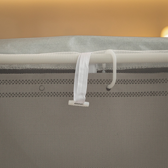 91家纺网 家纺一手货源 找家纺 飞轮海蚊帐 2025新款强遮光防蚊学生蚊帐-XZ-99（靠墙帘选配）银灰