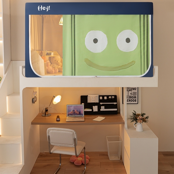 91家纺网 家纺一手货源 找家纺 飞轮海蚊帐 2025新款强遮光防蚊学生蚊帐-XZ-99（靠墙帘选配）开心绿