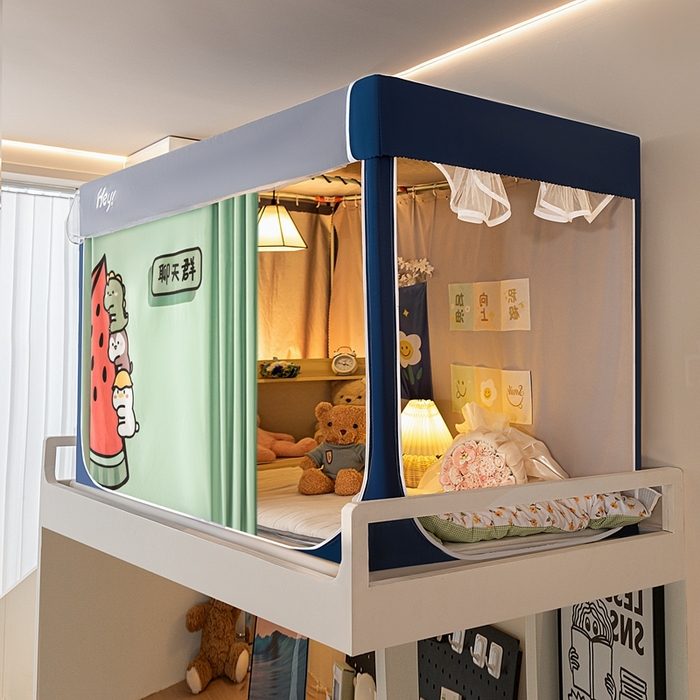 91家纺网 家纺一手货源 找家纺 飞轮海蚊帐 2025新款强遮光防蚊学生蚊帐-XZ-99（靠墙帘选配）聊天群