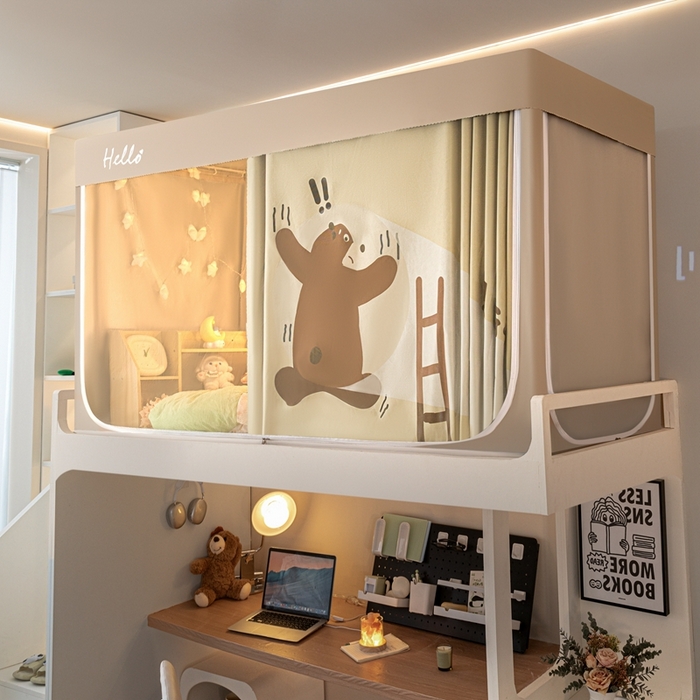 91家纺网 家纺一手货源 找家纺 飞轮海蚊帐 2025新款强遮光防蚊学生蚊帐-XZ-99（靠墙帘选配）不许动