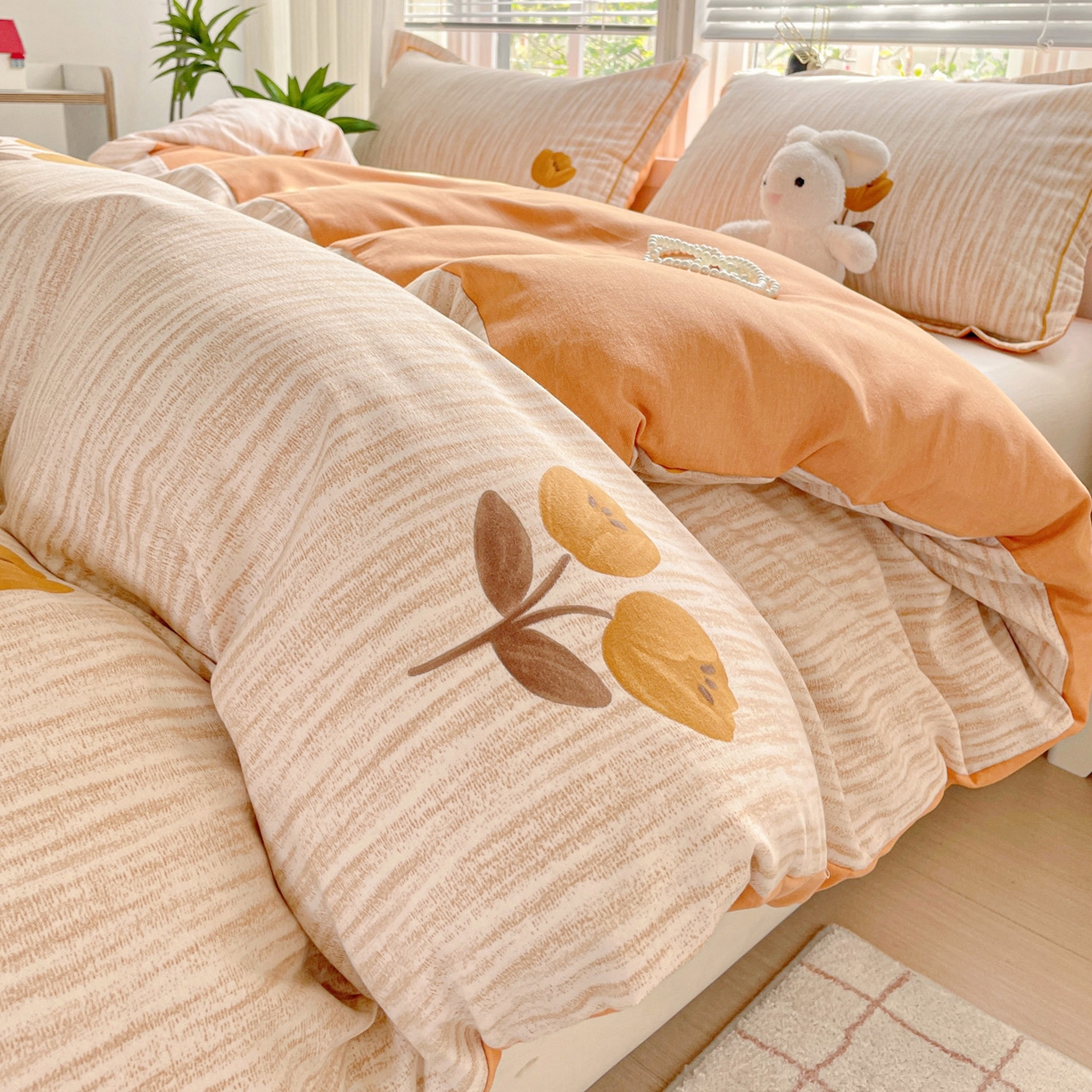 91家纺网 家纺一手货源 找家纺 （总）纽缦家纺 2025新款全棉纯棉磨毛印花单被套 被套单件