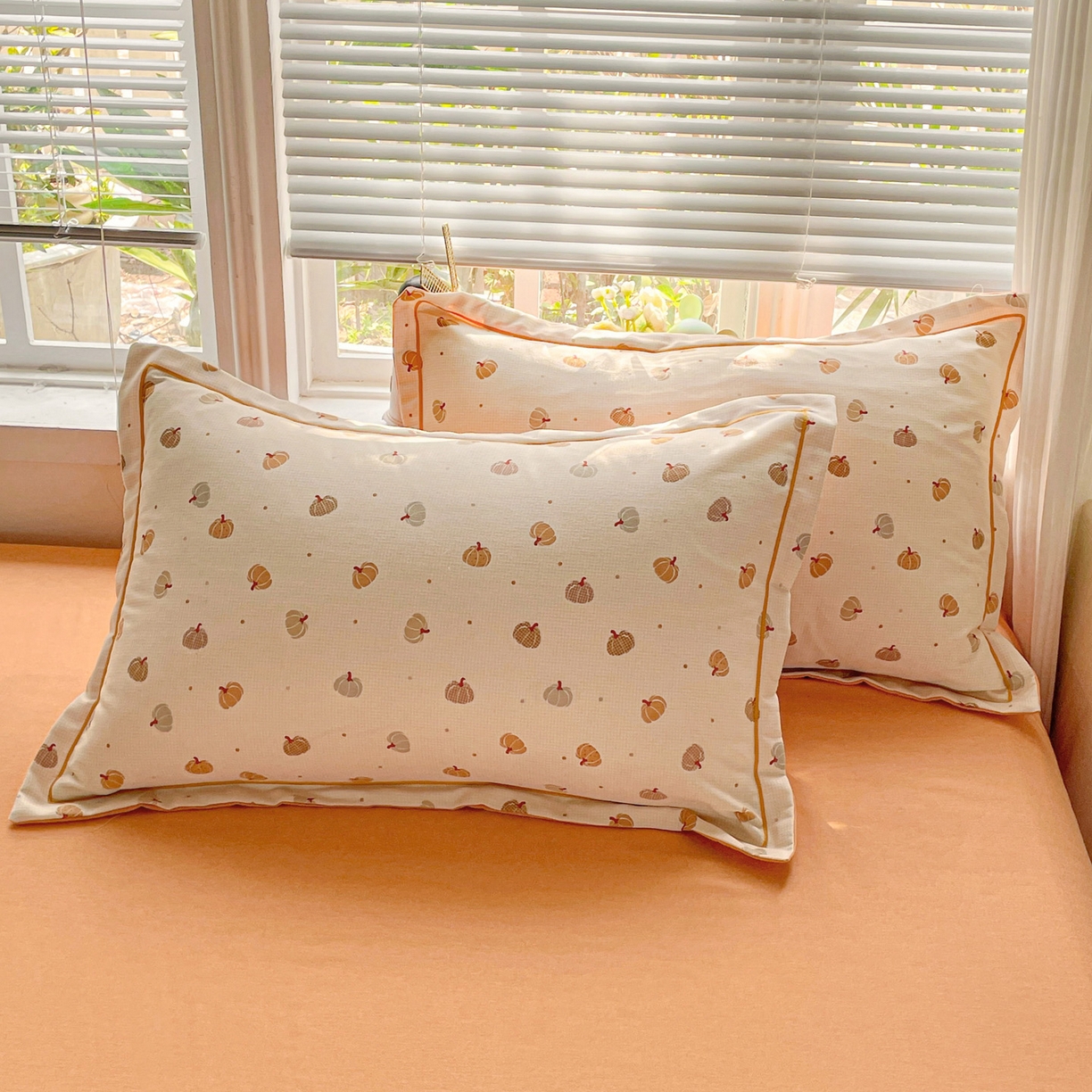 （总）纽缦家纺 2025新款全棉纯棉磨毛印花单品枕套 枕套单件