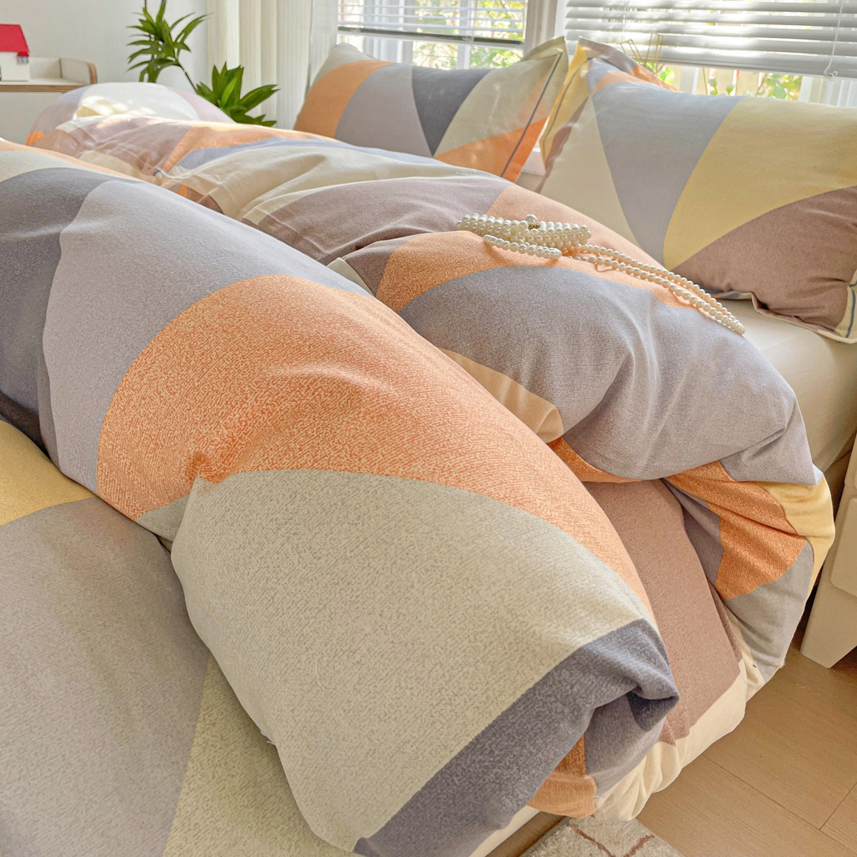 91家纺网 家纺一手货源 找家纺 （总）纽缦家纺 2025新款全棉纯棉磨毛印花单被套 被套单件