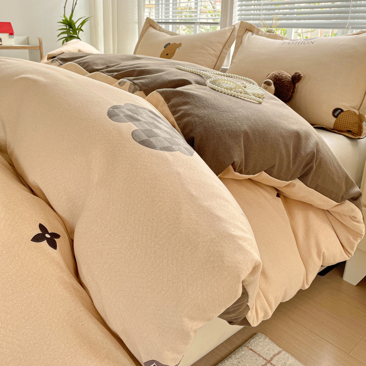 91家纺网 家纺一手货源 找家纺 （总）纽缦家纺 2025新款全棉纯棉磨毛印花单被套 被套单件