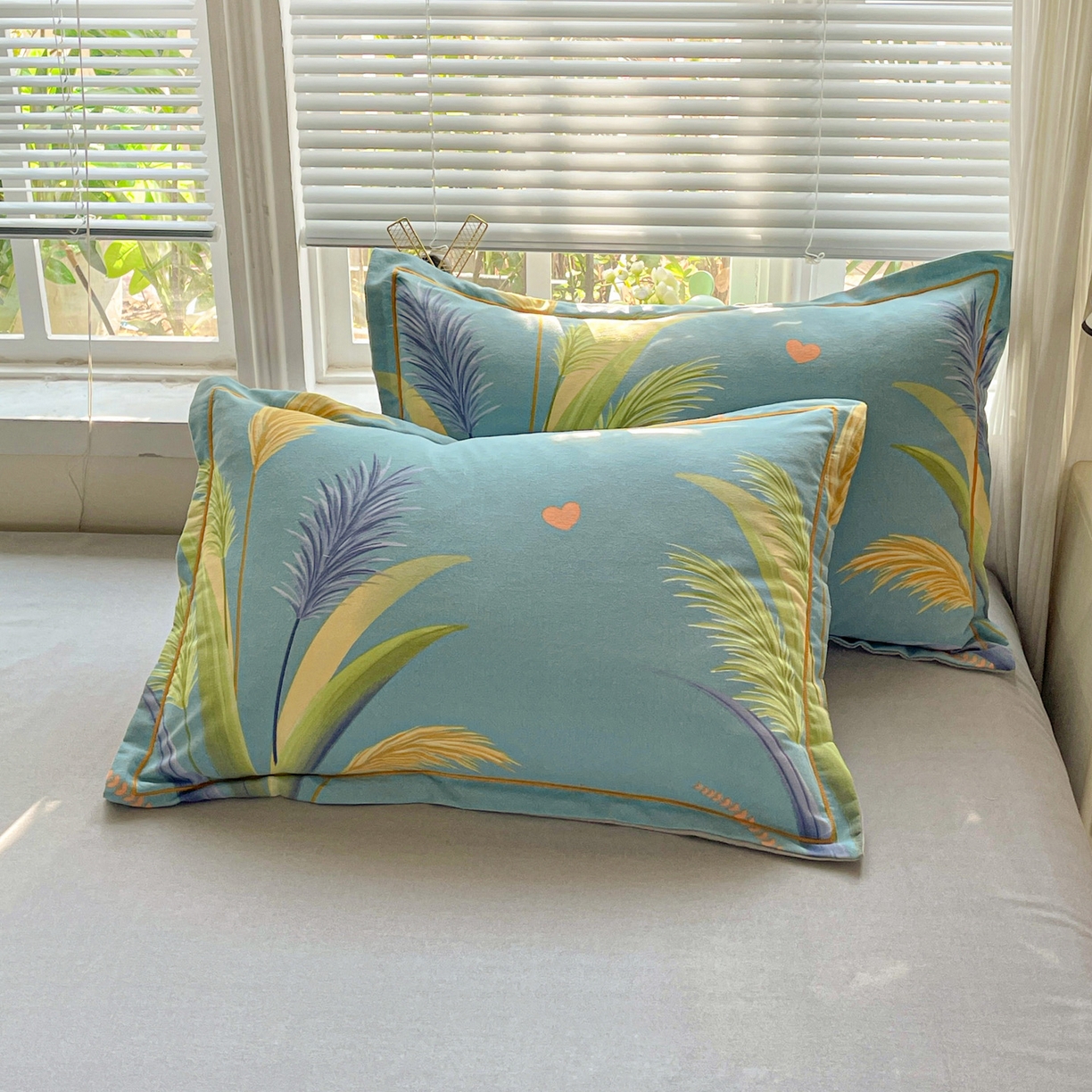 91家纺网 家纺一手货源 找家纺 （总）纽缦家纺 2025新款全棉纯棉磨毛印花单品枕套 枕套单件