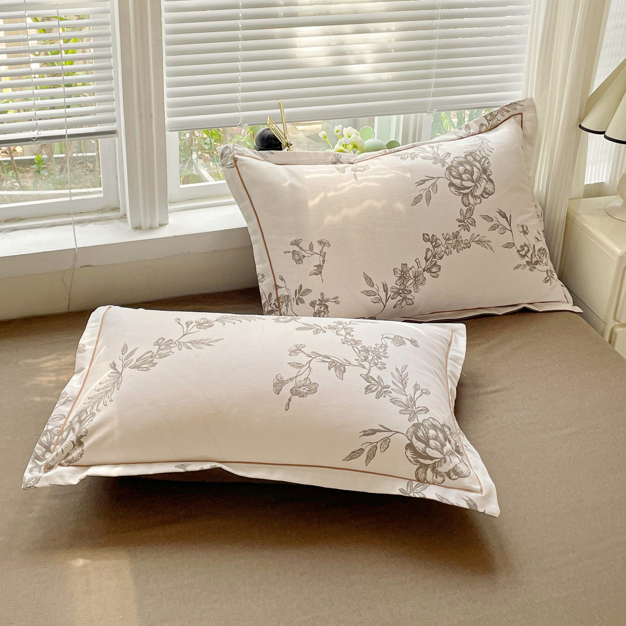 91家纺网 家纺一手货源 找家纺 （总）纽缦家纺 2025新款全棉纯棉磨毛印花单品枕套 枕套单件