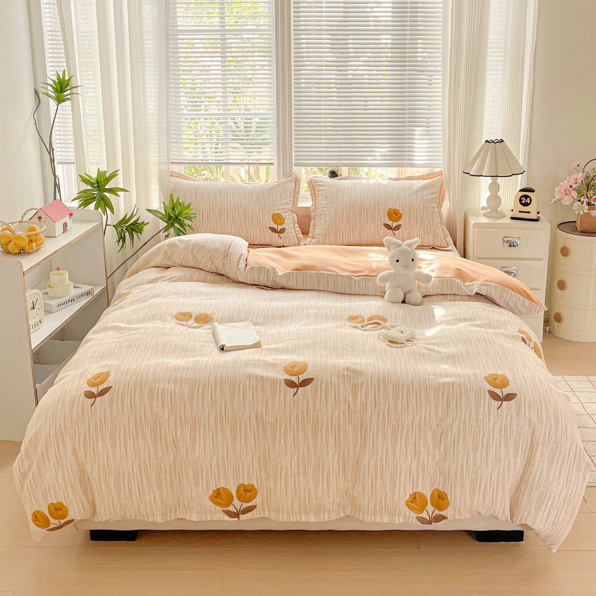 91家纺网 家纺一手货源 找家纺 纽缦家纺 2025新款全棉纯棉磨毛印花单被套 被套单件 多洛塔咖