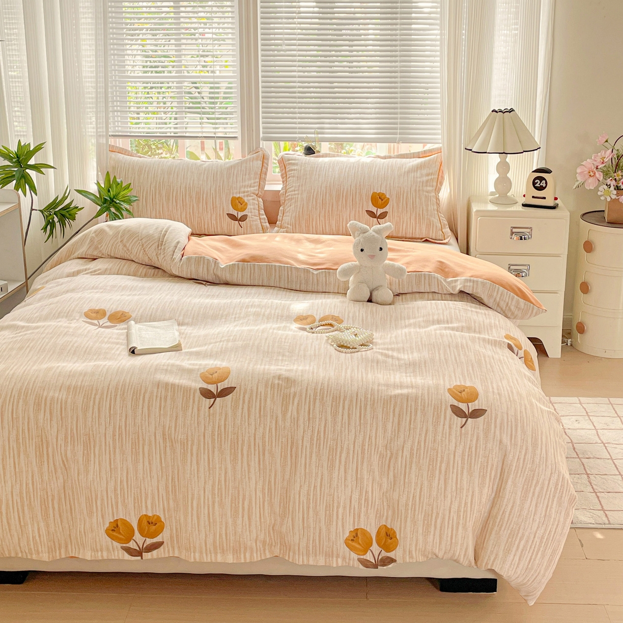 91家纺网 家纺一手货源 找家纺 纽缦家纺 2025新款全棉纯棉磨毛印花单被套 被套单件 多洛塔咖