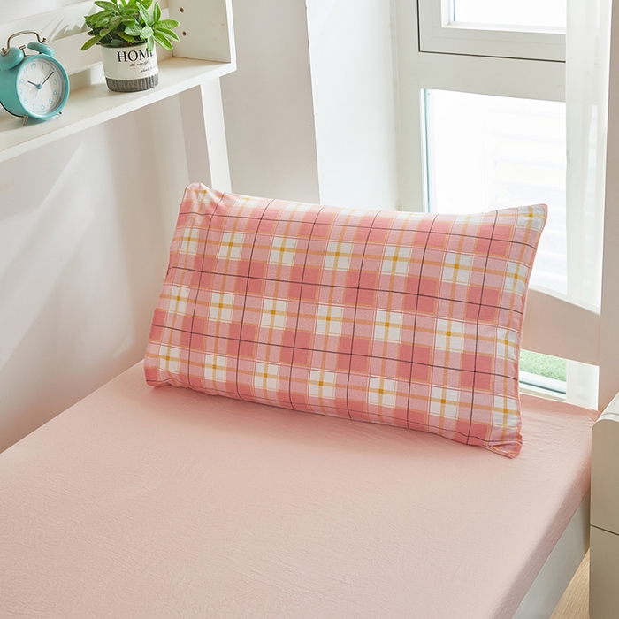 91家纺网 家纺一手货源 找家纺 恒科家纺 2025新款亲肤舒适小清新水洗棉四件套学生三件套-学生款宿舍三件套 莫妮粉