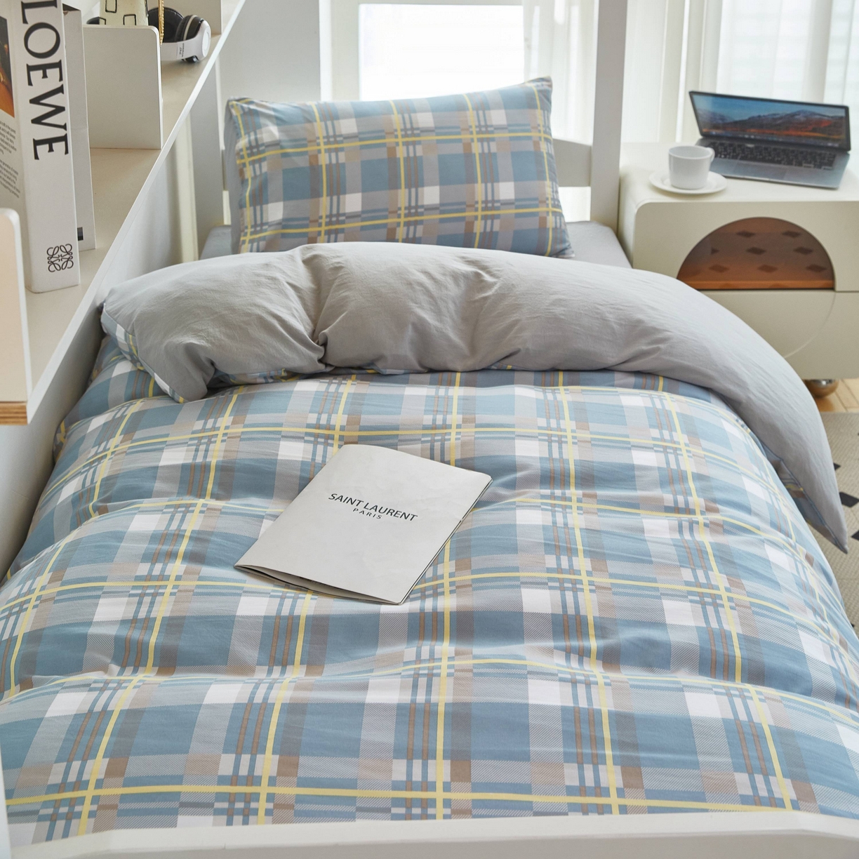 91家纺网 家纺一手货源 找家纺 恒科家纺 2025新款亲肤舒适小清新水洗棉四件套学生三件套-学生款宿舍三件套 品格