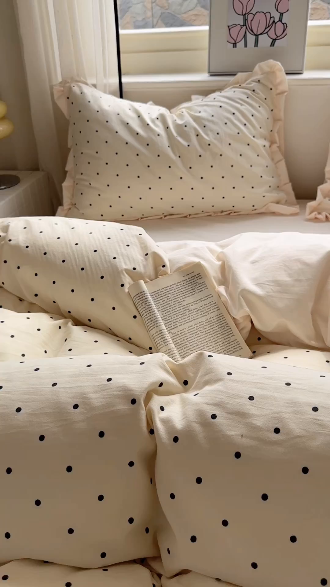 91家纺网 家纺一手货源 找家纺 （总）冕悠家纺 2025新款少女心加厚超柔皱皱小花边水洗棉四件套（加微信提供买家秀 ）