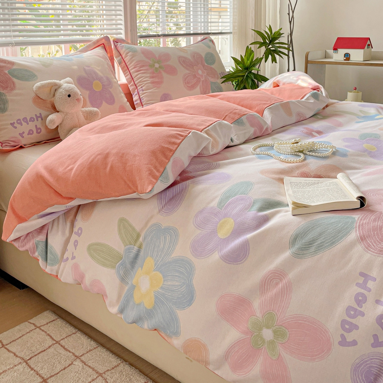 91家纺网 家纺一手货源 找家纺 纽缦家纺 2025新款全棉纯棉磨毛印花单被套 被套单件 洛城时光