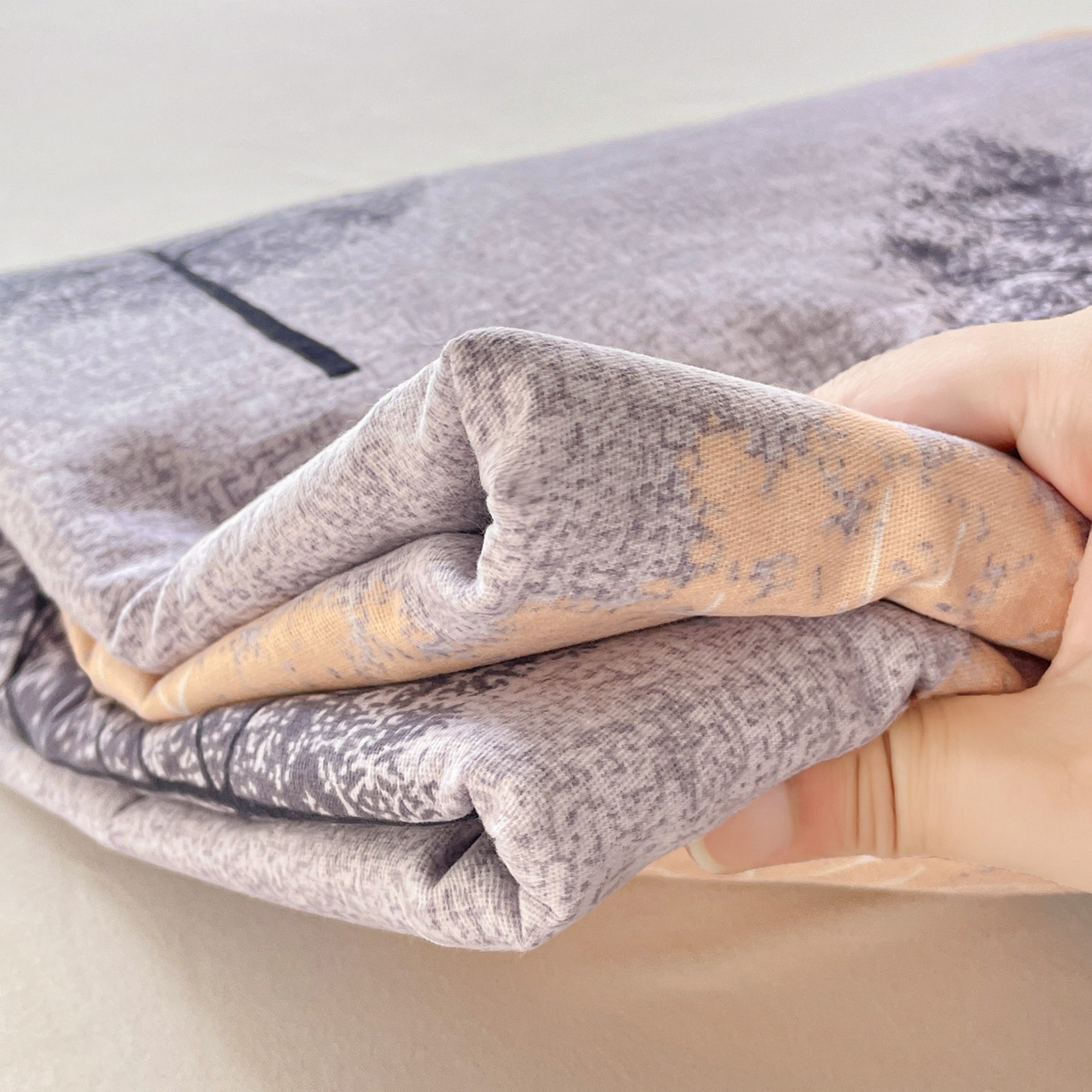 91家纺网 家纺一手货源 找家纺 纽缦家纺 2025新款全棉纯棉磨毛印花单被套 被套单件 秘境森林蓝