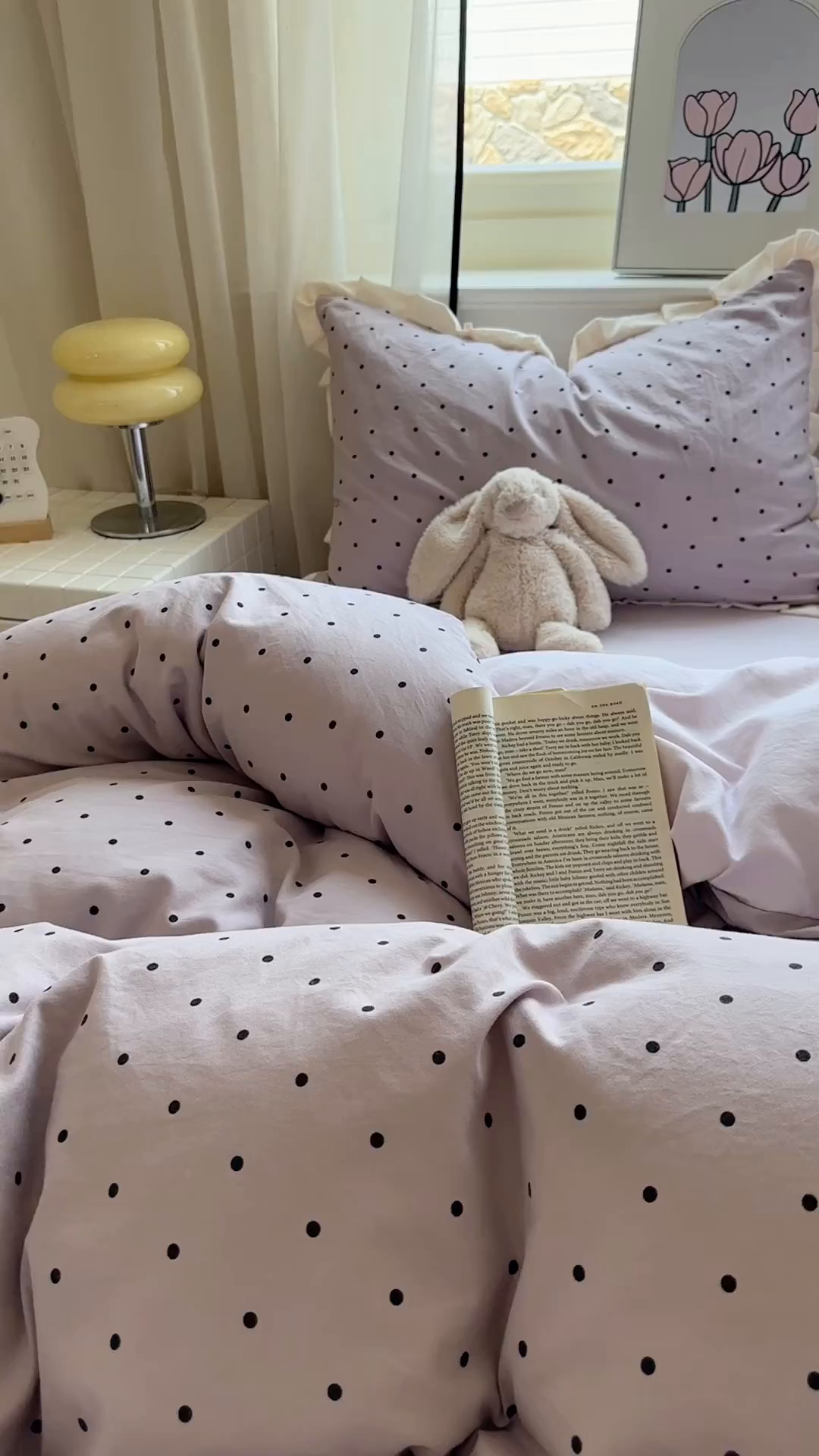 91家纺网 家纺一手货源 找家纺 冕悠家纺 2025新款少女心加厚超柔皱皱小花边水洗棉四件套（加微信提供买家秀 ） 公主-紫点