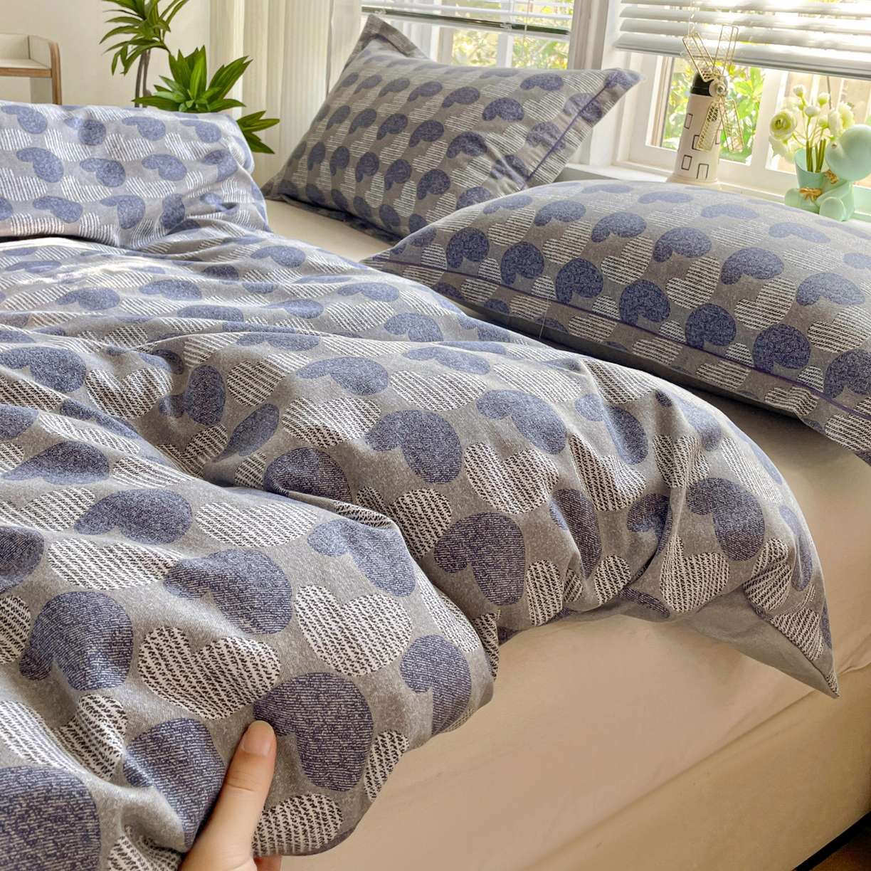 91家纺网 家纺一手货源 找家纺 纽缦家纺 2025新款全棉纯棉磨毛印花单被套 被套单件 心愿