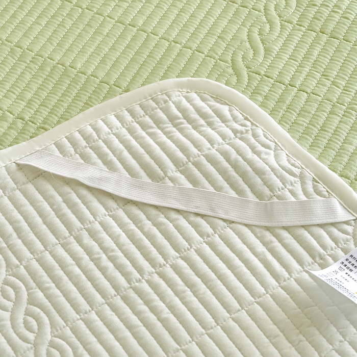 91家纺网 家纺一手货源 找家纺 （总）X猫先生 2025新款全棉学生床盖纯色夹棉床单床护垫少女风撞色-糖果系列