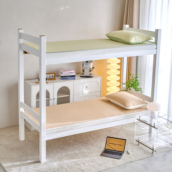 91家纺网 家纺一手货源 找家纺 X猫先生 2025新款全棉学生床盖纯色夹棉床单床护垫少女风撞色-糖果系列 糖果-奶茶