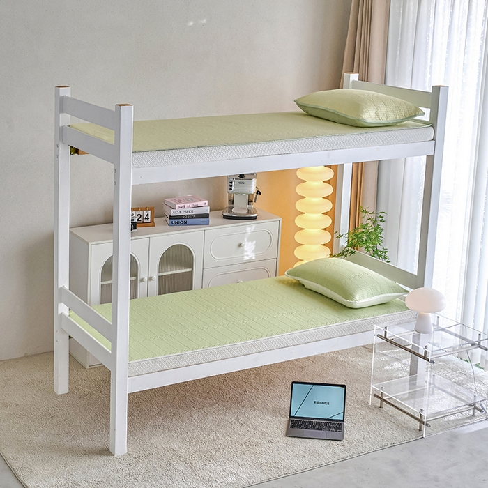 91家纺网 家纺一手货源 找家纺 X猫先生 2025新款全棉学生床盖纯色夹棉床单床护垫少女风撞色-糖果系列 糖果-嫩绿