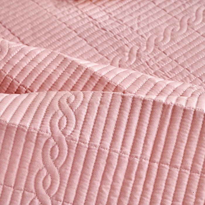 91家纺网 家纺一手货源 找家纺 X猫先生 2025新款全棉学生床盖纯色夹棉床单床护垫少女风撞色-糖果系列 糖果-水柿粉