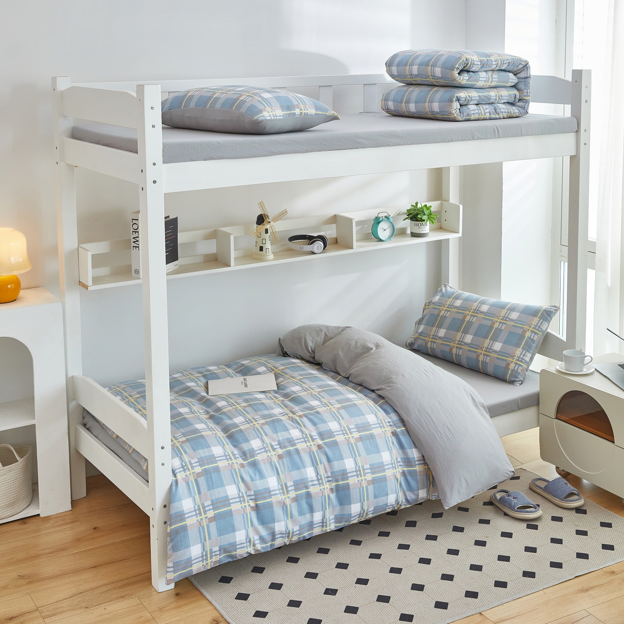 91家纺网 家纺一手货源 找家纺 （总）恒科家纺 2025新款亲肤舒适小清新水洗棉四件套学生三件套-学生款宿舍三件套