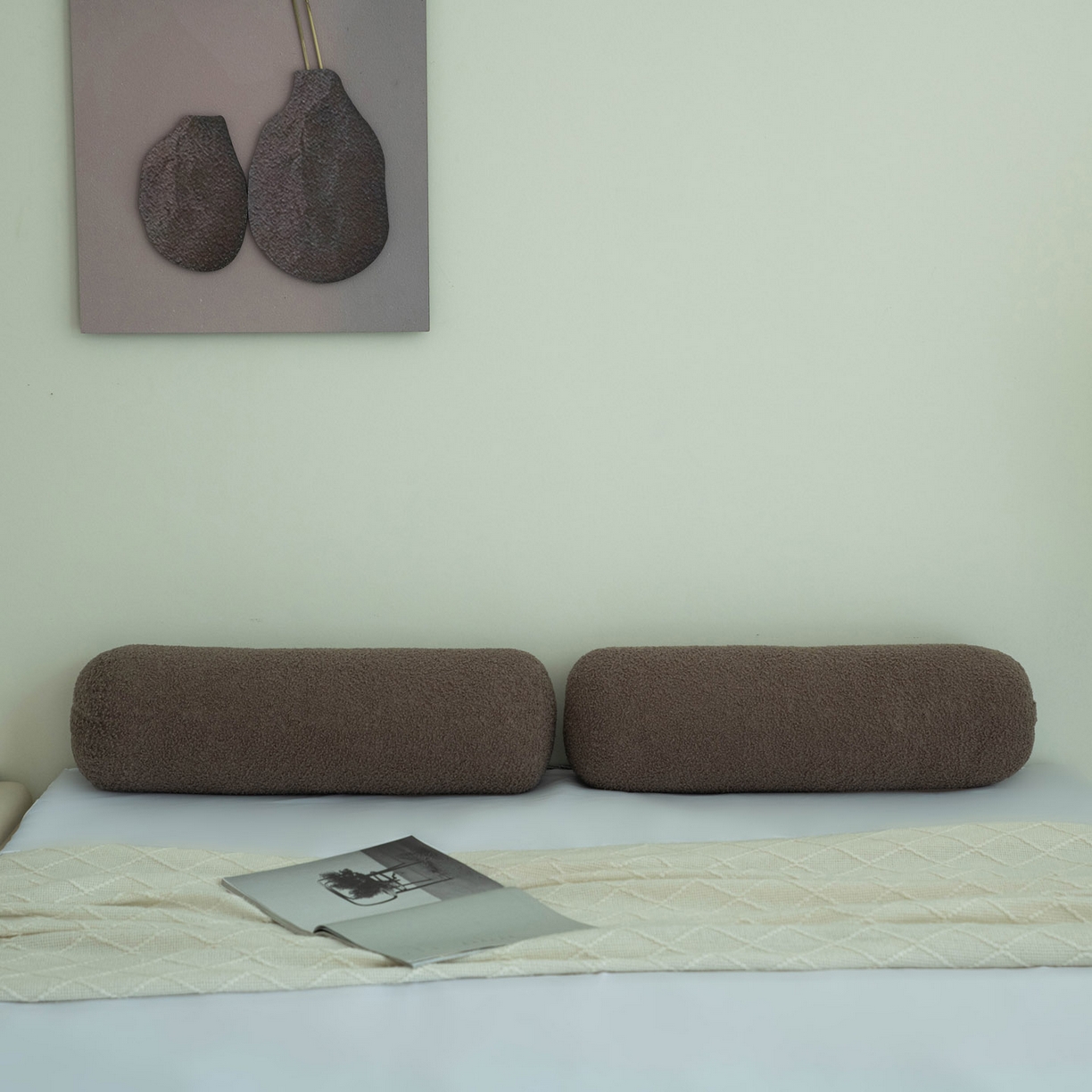 91家纺网 家纺一手货源 找家纺 美达人  2025新款泰迪绒靠背 咖色