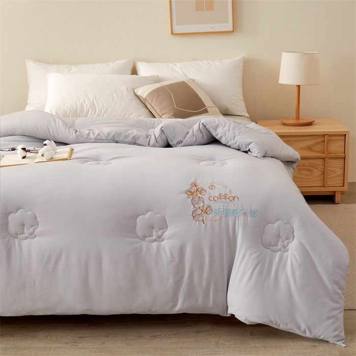 91家纺网 家纺一手货源 找家纺 （总）西域种棉人·千百笠 2025新款新疆棉花洛风提花绣花棉花被冬被被芯春秋被四季