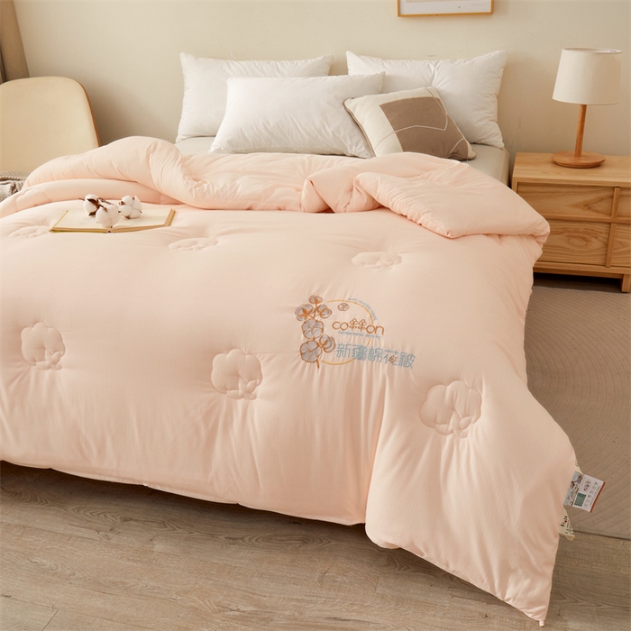 91家纺网 家纺一手货源 找家纺 西域种棉人·千百笠 2025新款新疆棉花洛风提花绣花棉花被冬被被芯春秋被四季 洛风玉