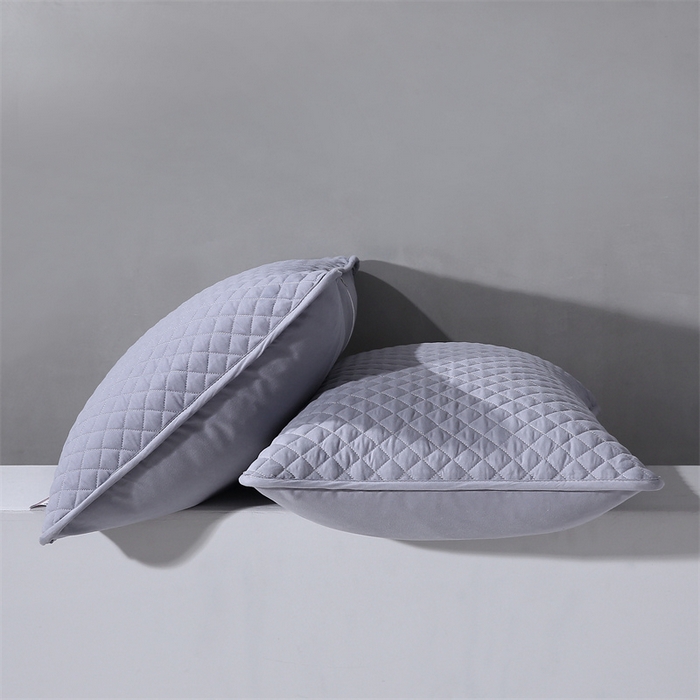 91家纺网 家纺一手货源 找家纺 诺享家纺 2025新款枕芯隔离层枕套单枕套枕套单件 全包绗缝灰色