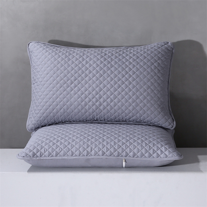 91家纺网 家纺一手货源 找家纺 诺享家纺 2025新款枕芯隔离层枕套单枕套枕套单件 全包绗缝灰色