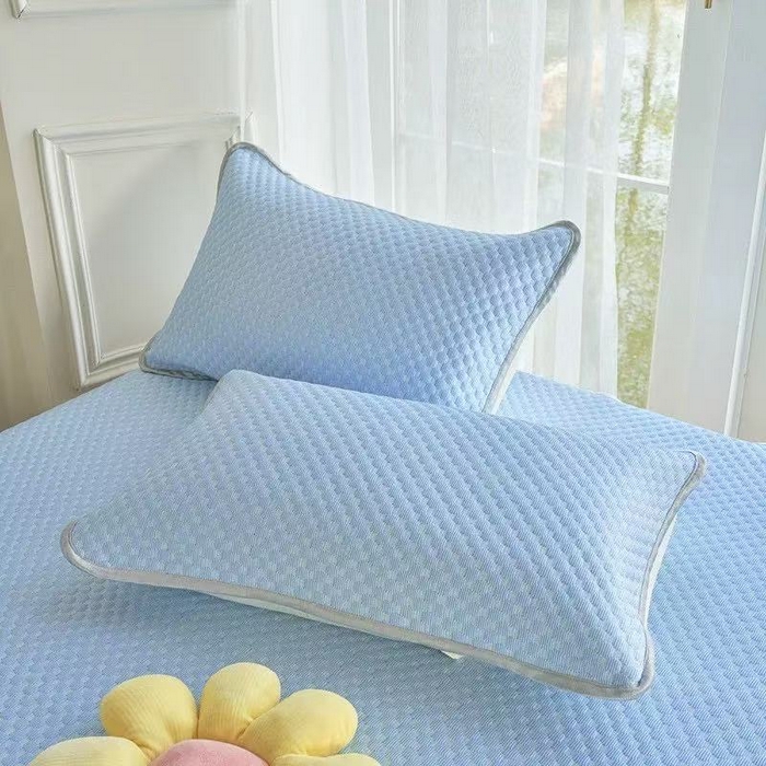 诺享家纺 2025春夏新款冰豆豆凉感豆豆单枕套枕套单件 冰豆豆单枕套天蓝