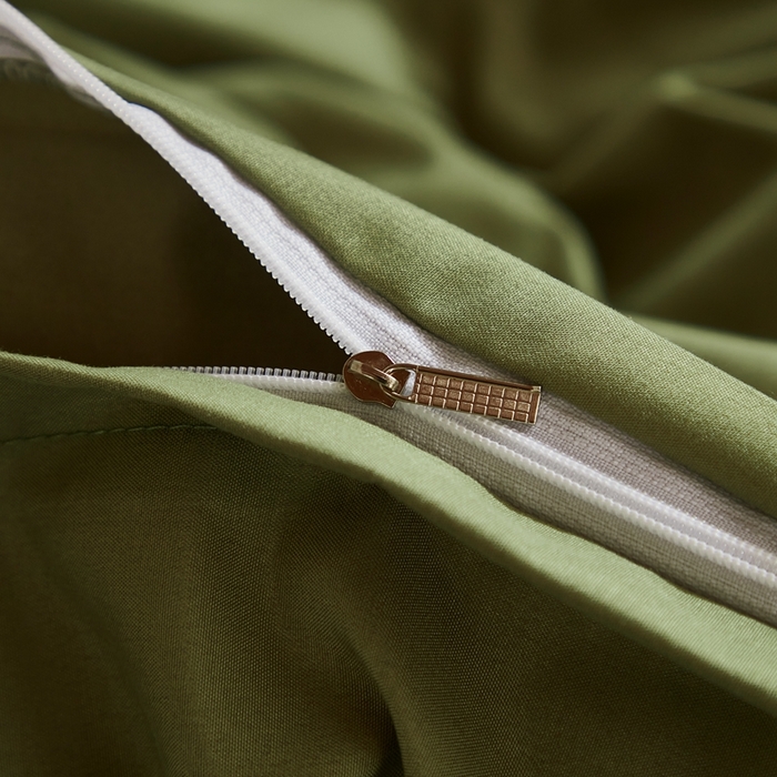 91家纺网 家纺一手货源 找家纺 啊雅家居 2025新款ins简约纯色亲肤磨毛单被套可订制logo-单被套被套单件单品被套 军绿