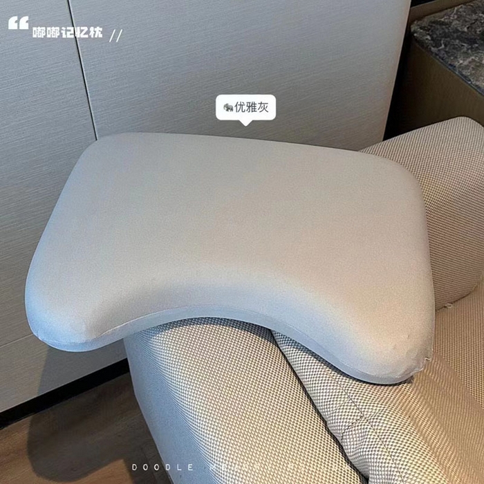 诺享家纺 2025新款马卡龙色嘟嘟记忆枕枕头枕芯 优雅灰 50x35x9cm/只